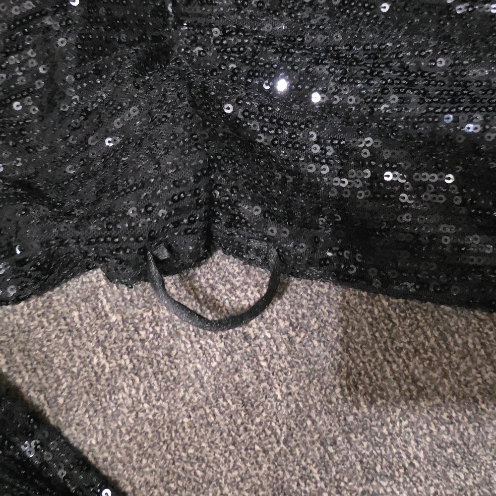 Black Sequin Mini Dress - Picture 3 of 6